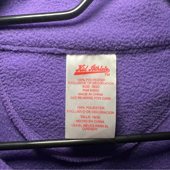 LSU Sweatshirt Fleece 3/4 Zipper Boys Size XXL (18/20) - Picture 3 of 9